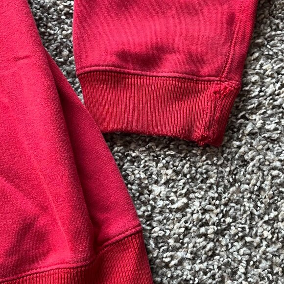 Vntg Polo Ralph Lauren Sweatshirt Womens Large Red Preppy Cotton Classic Winter - Picture 8 of 8